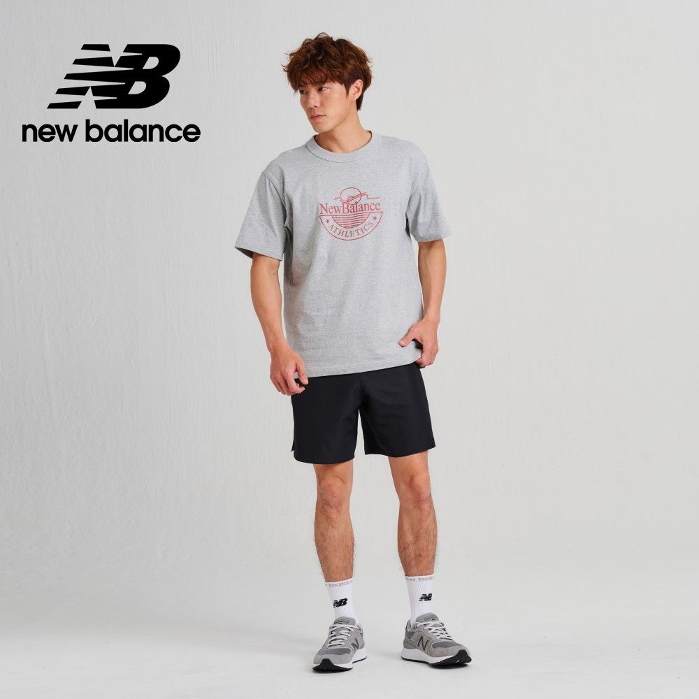 NEW BALANCE []鬆緊抽繩口袋休閒短褲_男性_黑色_MS33513BK