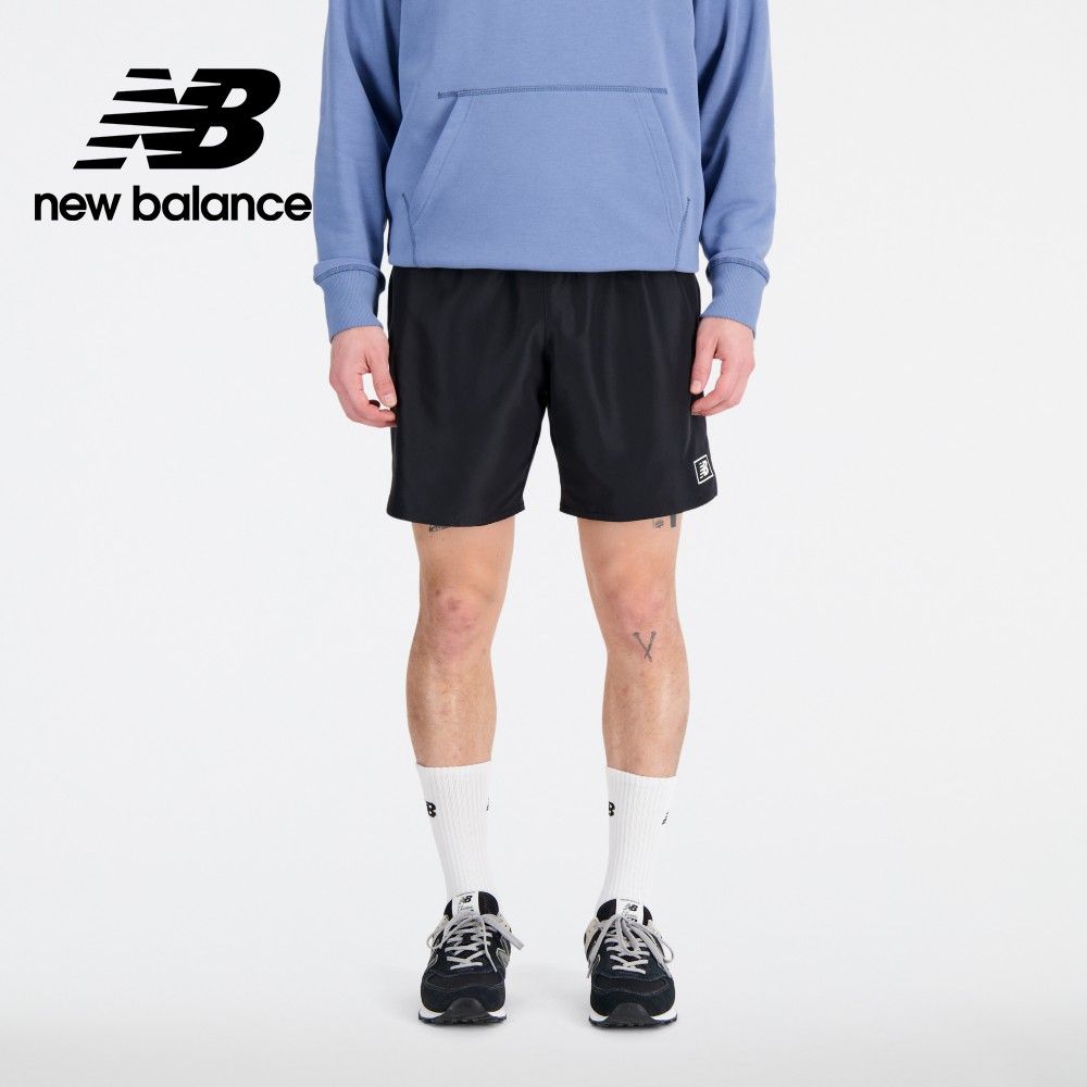 NEW BALANCE []鬆緊抽繩口袋休閒短褲_男性_黑色_MS33513BK