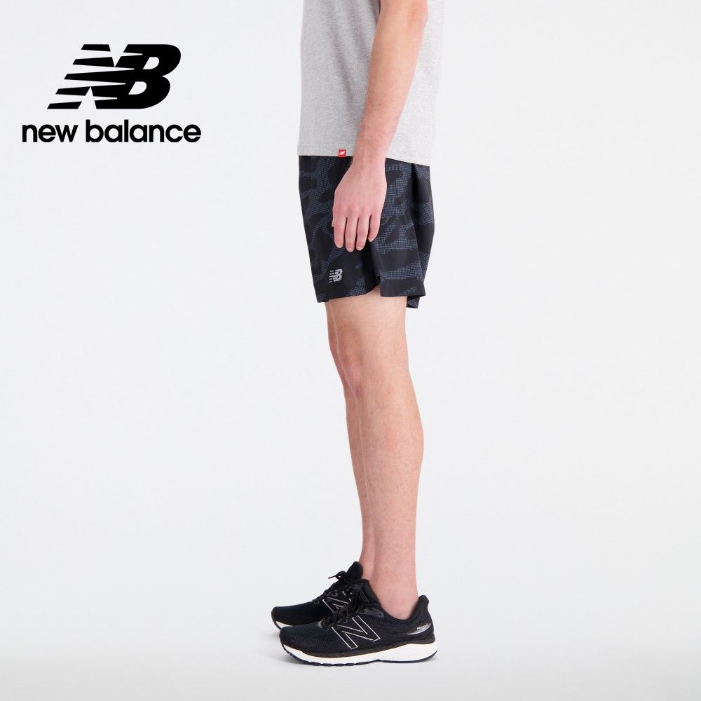 NEW BALANCE []吸濕排汗7吋短褲_MS23231BM_男性_花黑色