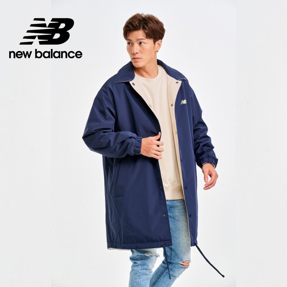 New Balance SDS二面穿保暖大衣外套_男性_深藍/米色_AMJ41350ECL