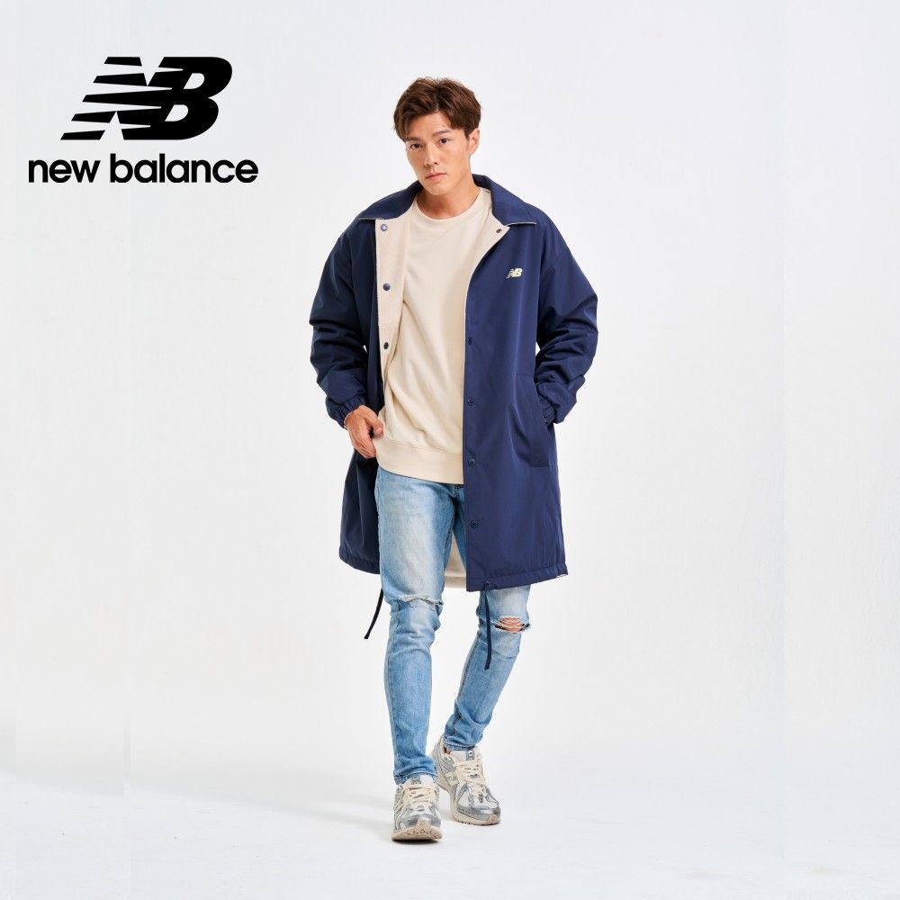 New Balance SDS二面穿保暖大衣外套_男性_深藍/米色_AMJ41350ECL