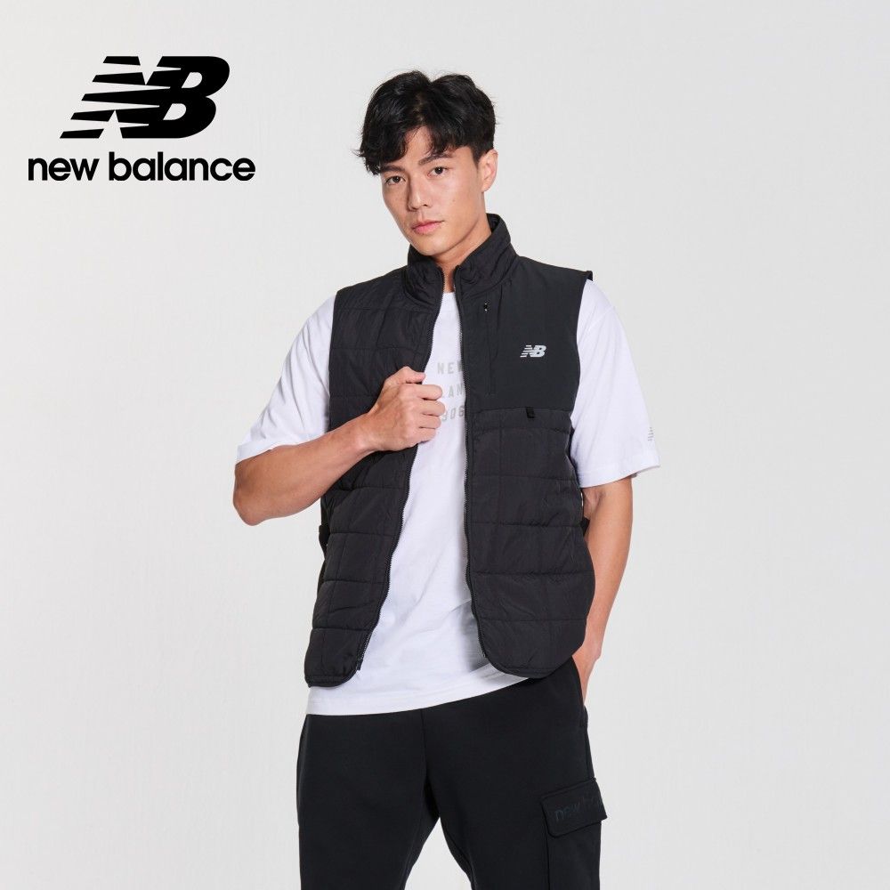 NEW BALANCE 保暖刷毛機能背心外套_男性_黑色_MV41283BK