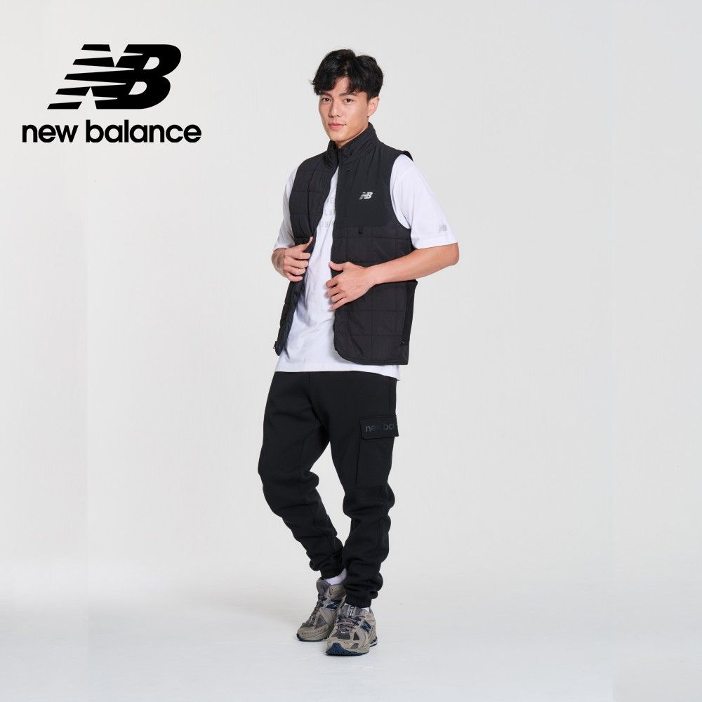 NEW BALANCE 保暖刷毛機能背心外套_男性_黑色_MV41283BK