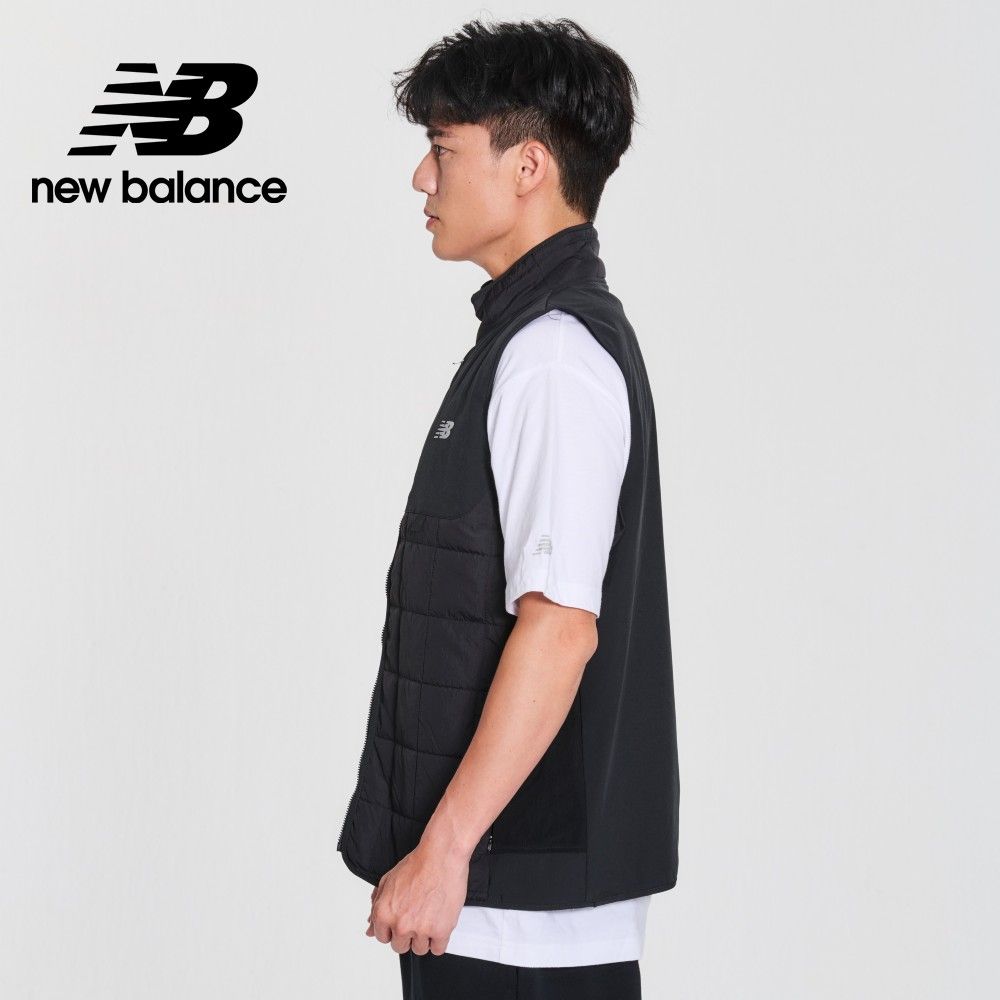 NEW BALANCE 保暖刷毛機能背心外套_男性_黑色_MV41283BK