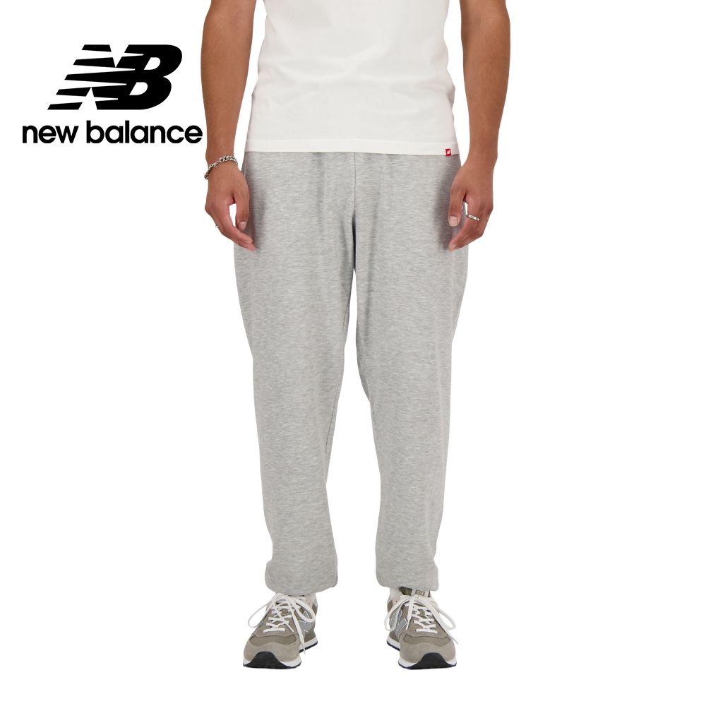 NEW BALANCE 褲管縮口棉質長褲_男性_灰色_AMP41519AG