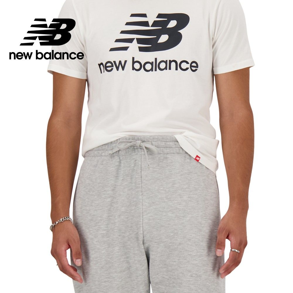 NEW BALANCE 褲管縮口棉質長褲_男性_灰色_AMP41519AG