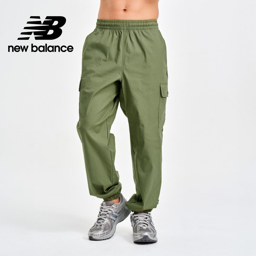 NEW BALANCE 工裝風大口袋長褲_男性_軍綠色_AMP41579DEK