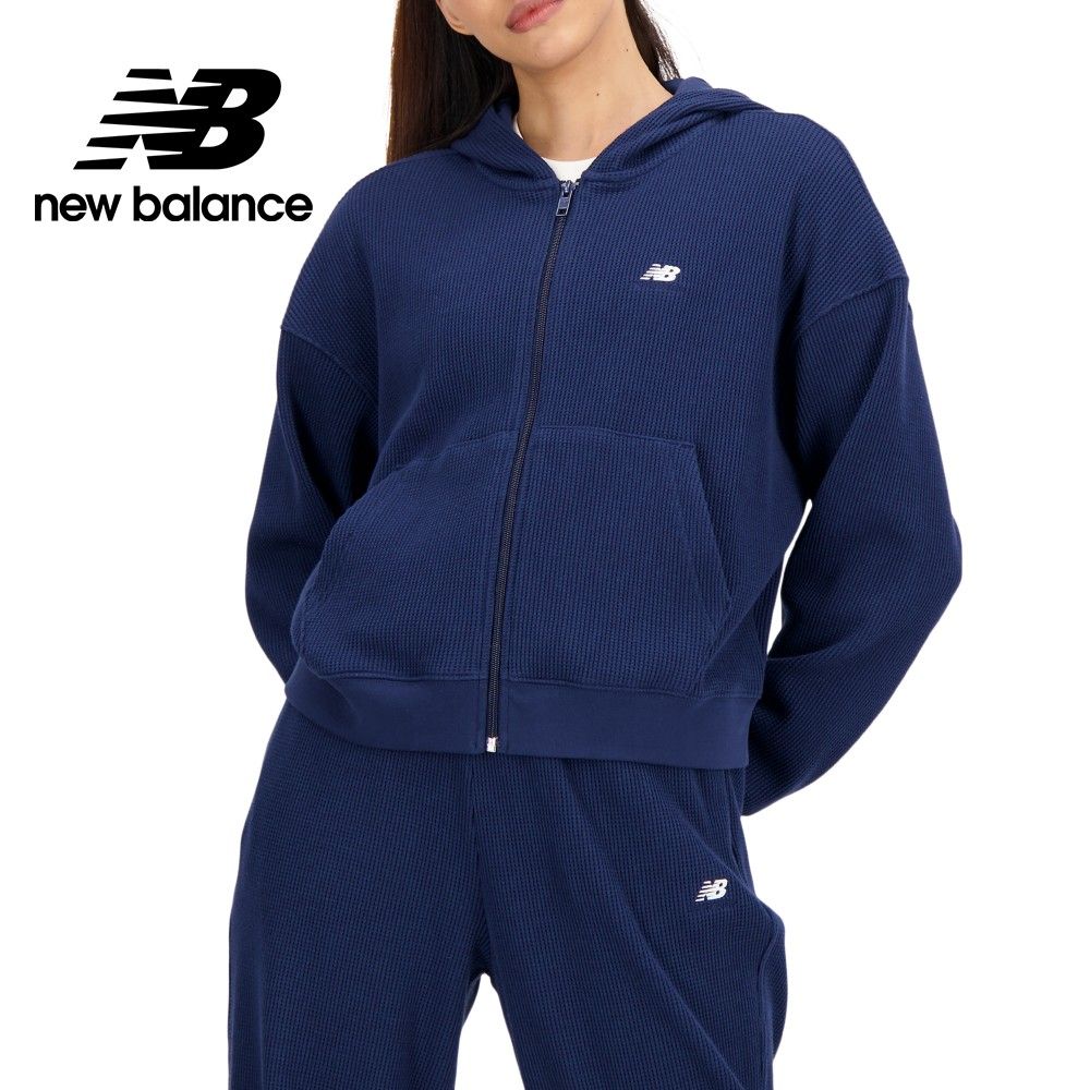 NEW BALANCE []華夫格鬆餅拉鋉連帽外套_女性_深藍色_AWJ33500NNY