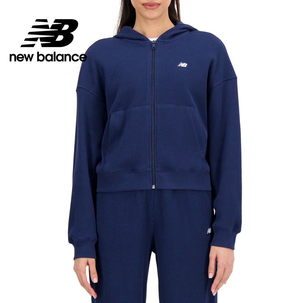 NEW BALANCE []華夫格鬆餅拉鋉連帽外套_女性_深藍色_AWJ33500NNY