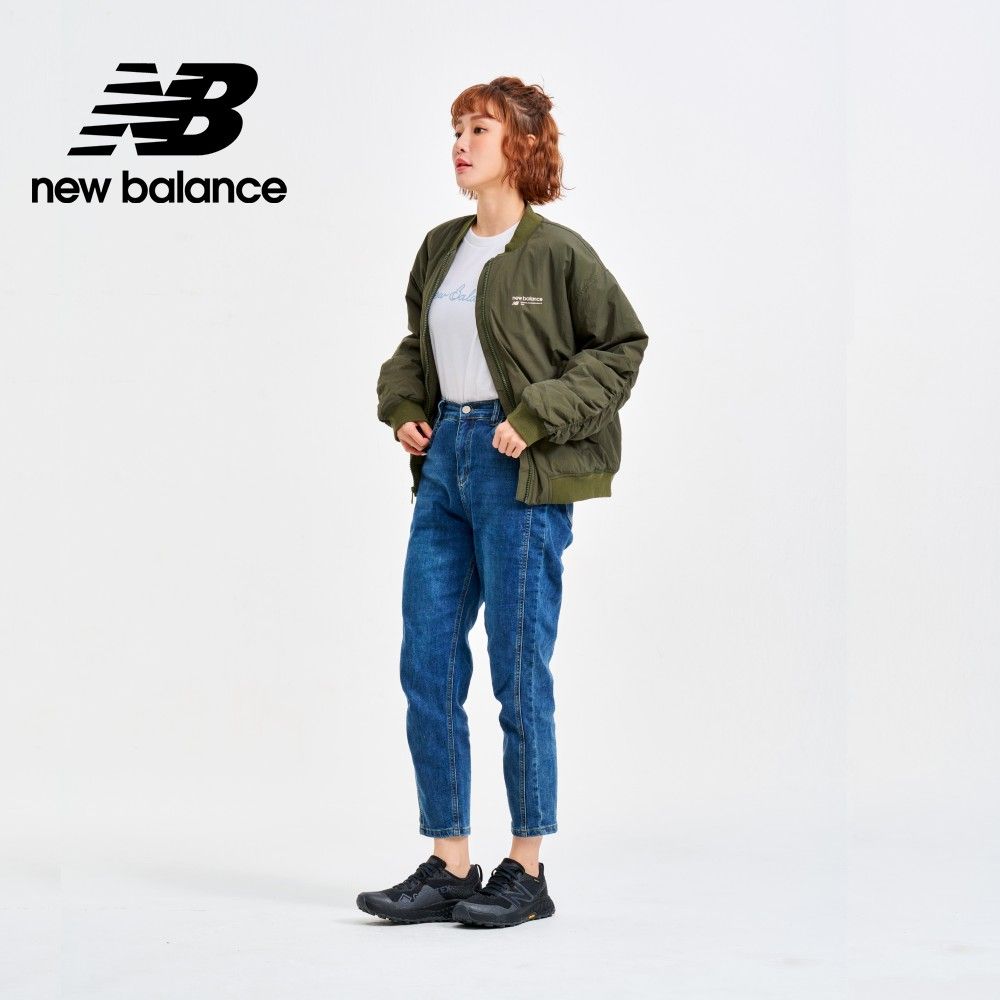 NEW BALANCE 抓皺設計飛行外套_女性_墨綠色_WJ33507KOU