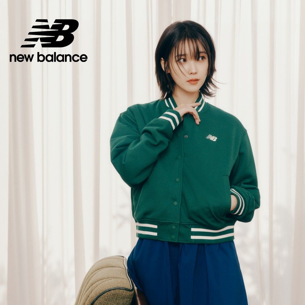 New Balance 棒球外套_女性_綠色_WJ41509NWG