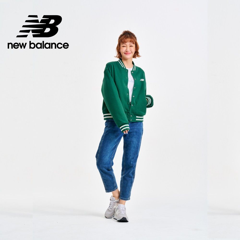 New Balance 棒球外套_女性_綠色_WJ41509NWG