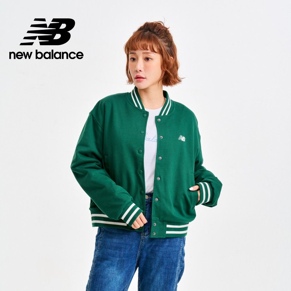 New Balance 棒球外套_女性_綠色_WJ41509NWG