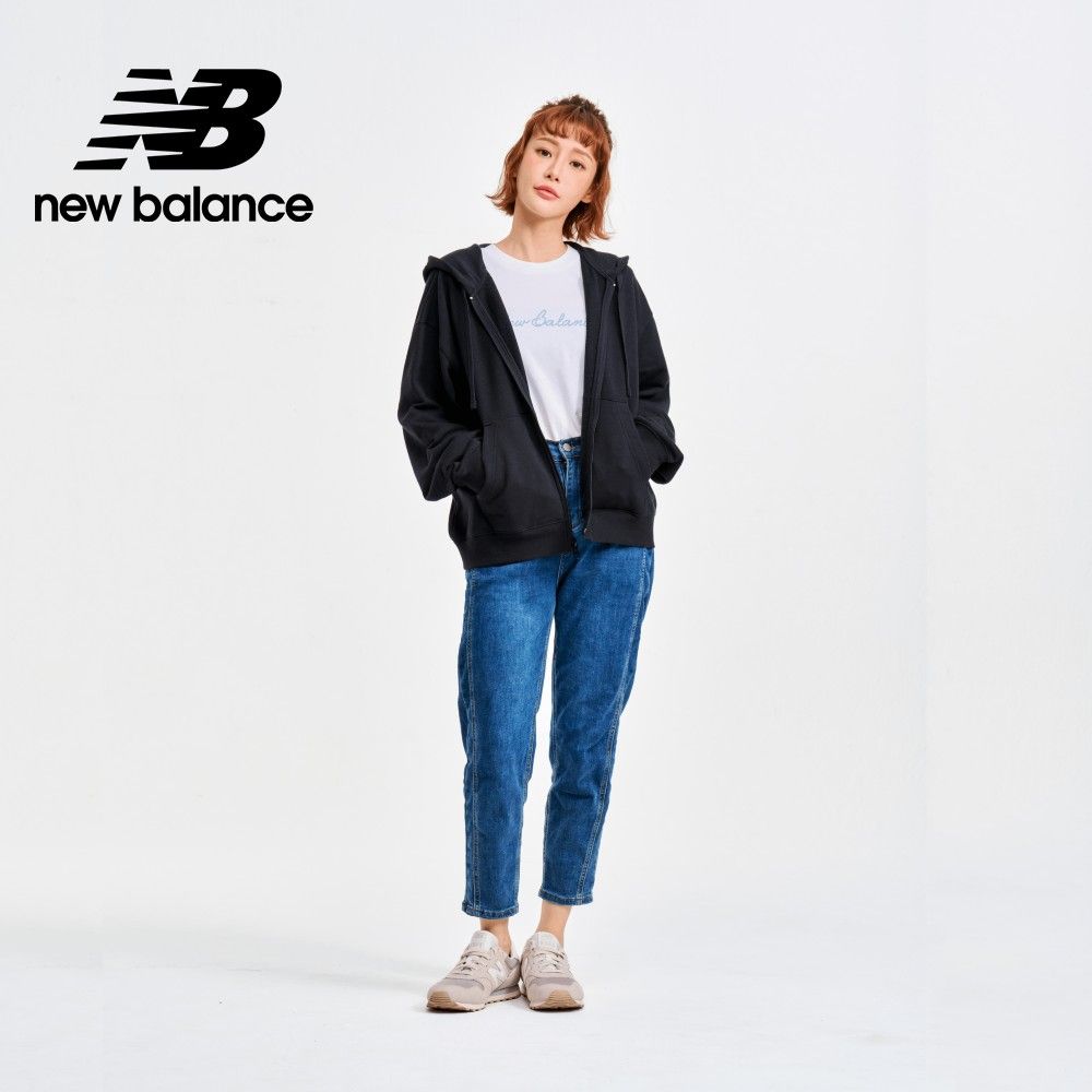 NEW BALANCE 刺繡NB休閒連帽外套_女性_黑色_WJ41501BK