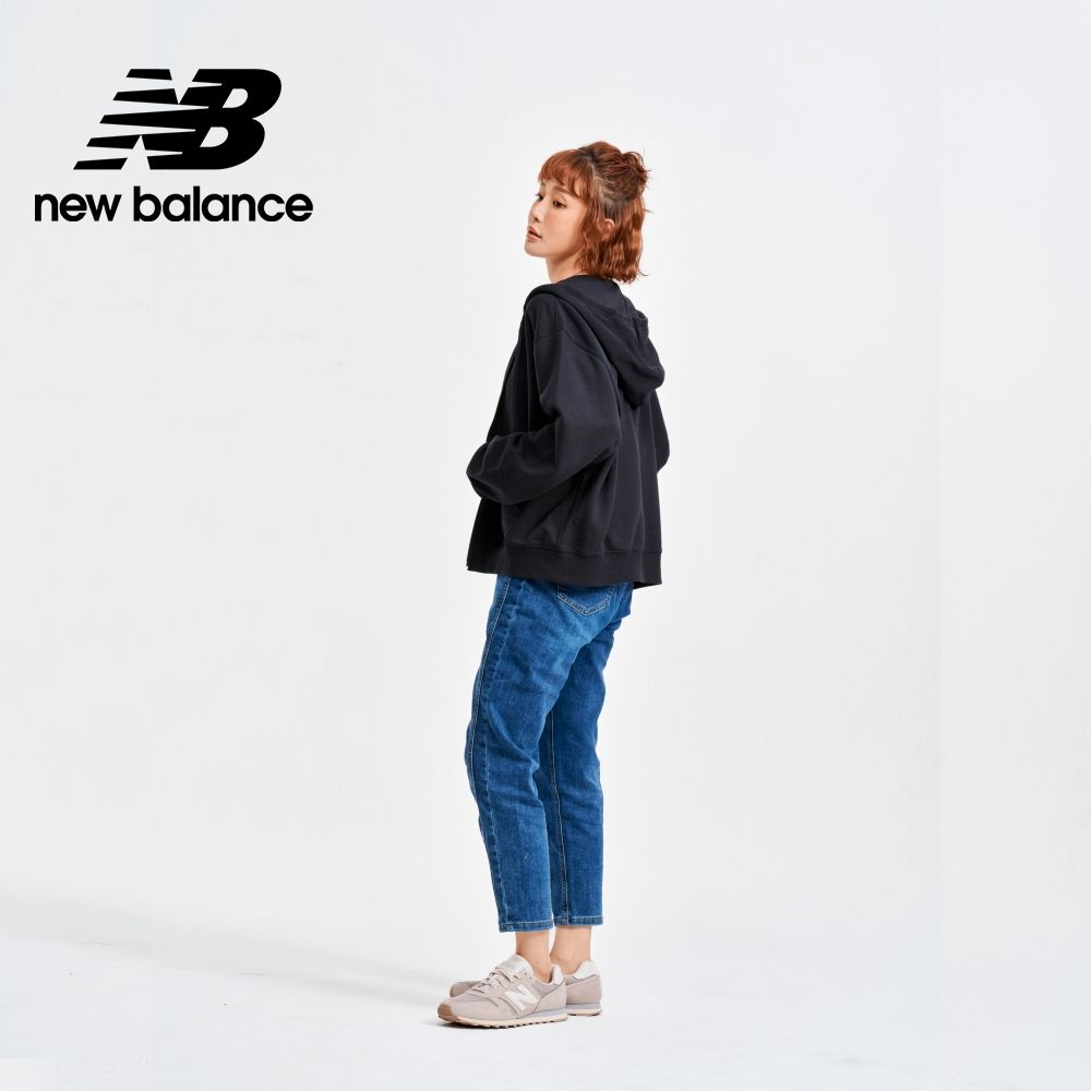 NEW BALANCE 刺繡NB休閒連帽外套_女性_黑色_WJ41501BK