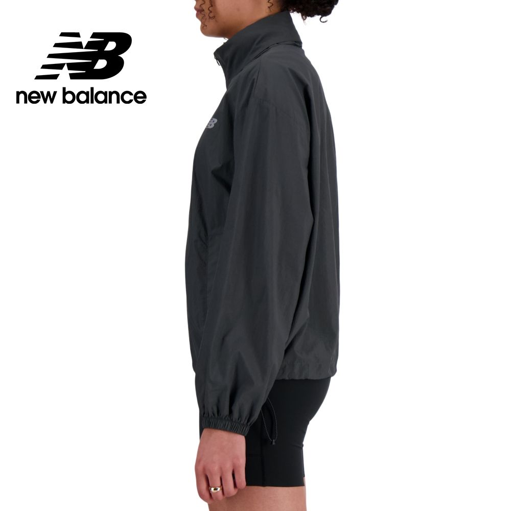 NEW BALANCE 可收納防風外套_女性_墨灰色_WJ41553ACK