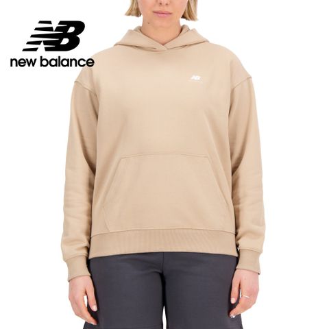 NEW BALANCE []刺繡NB連帽長袖上衣_女性_奶茶色_AWT33524INC