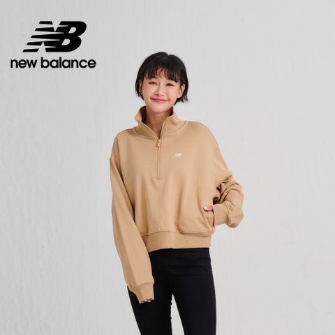 [New Balance]半開襟上衣_女性_泰奶色_AWT31501INC