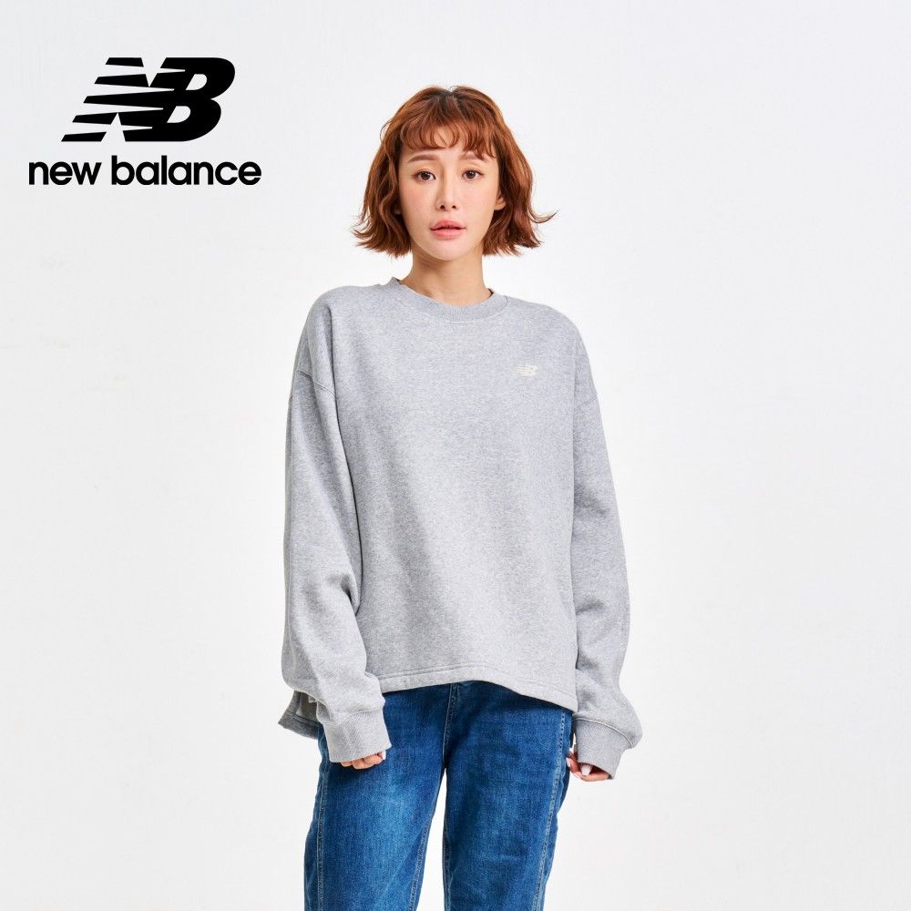 NEW BALANCE 水兒著用款刷毛保暖前短後長長袖上衣_WT33532AG_女性_灰色