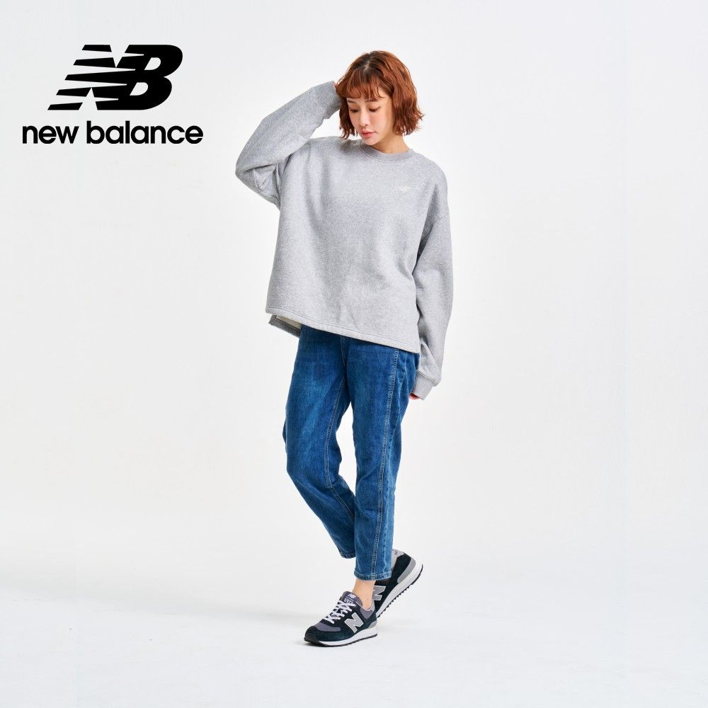 NEW BALANCE 水兒著用款刷毛保暖前短後長長袖上衣_WT33532AG_女性_灰色