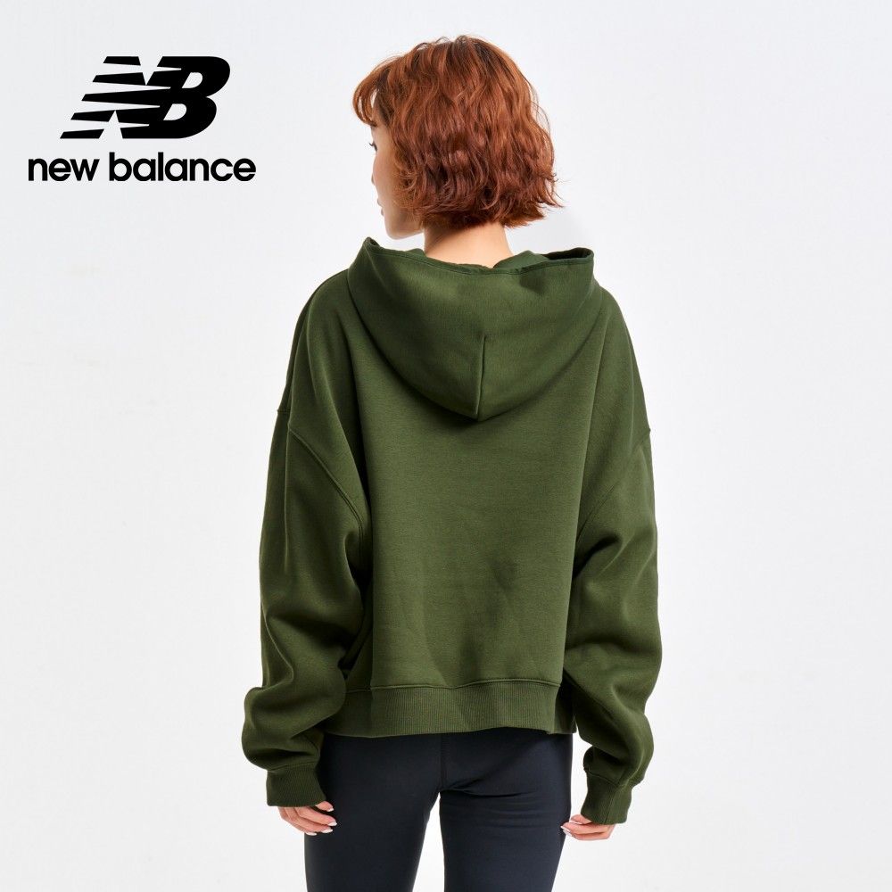 New Balance】刷毛保暖連帽長袖上衣_女性_墨綠色_WT33531KOU - PChome 