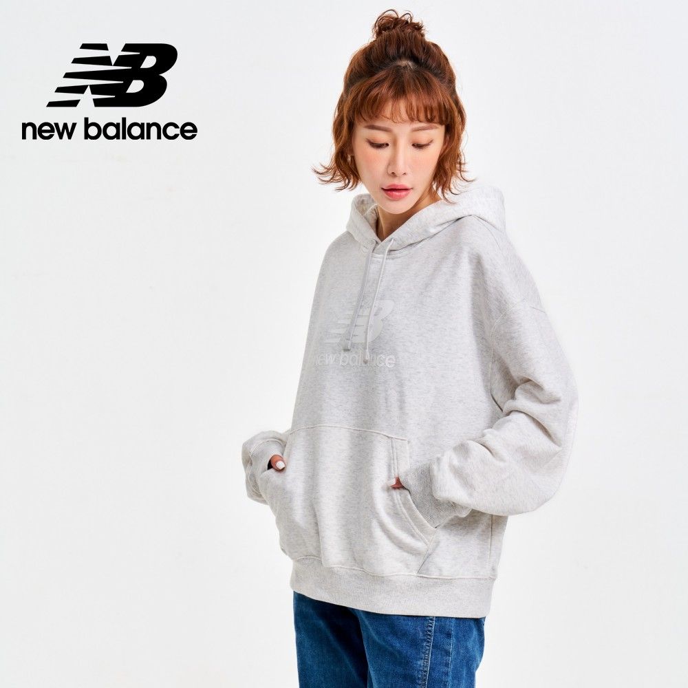 NEW BALANCE NB連帽長袖上衣_女性_淺灰色_WT41504AHH