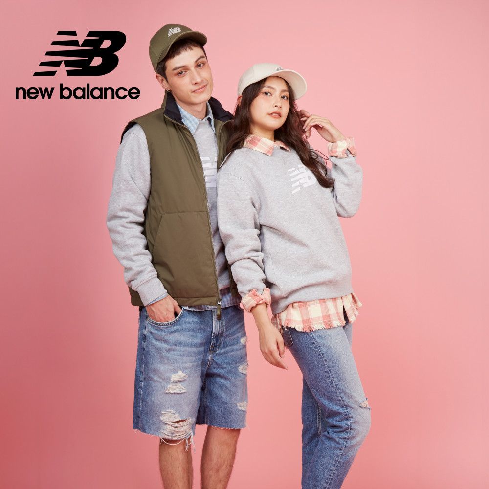 NEW BALANCE 刷毛長袖上衣大學T_女性_淺灰色_WT43526AG