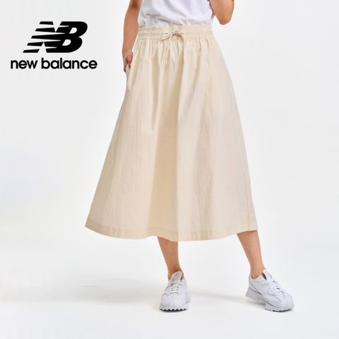 NEW BALANCE 鬆緊抽繩A字長裙_女性_杏色_WK41551LIN