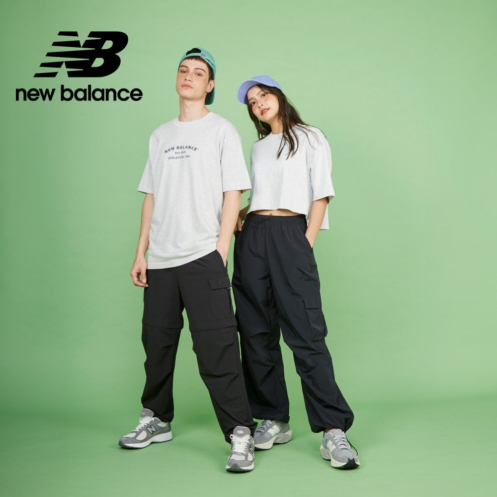 NEW BALANCE 尼龍工裝長褲_女性_黑色_AWP43534BK