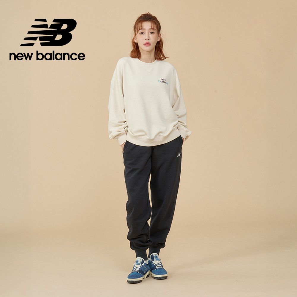 NEW BALANCE 刷毛休閒長褲_女性_黑色_WP43805BK