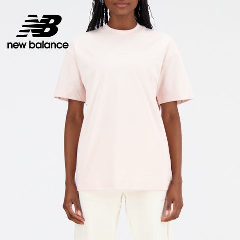 NEW BALANCE []親膚刺繡LOGO短袖上衣_女性_粉色_AWT33557OUK