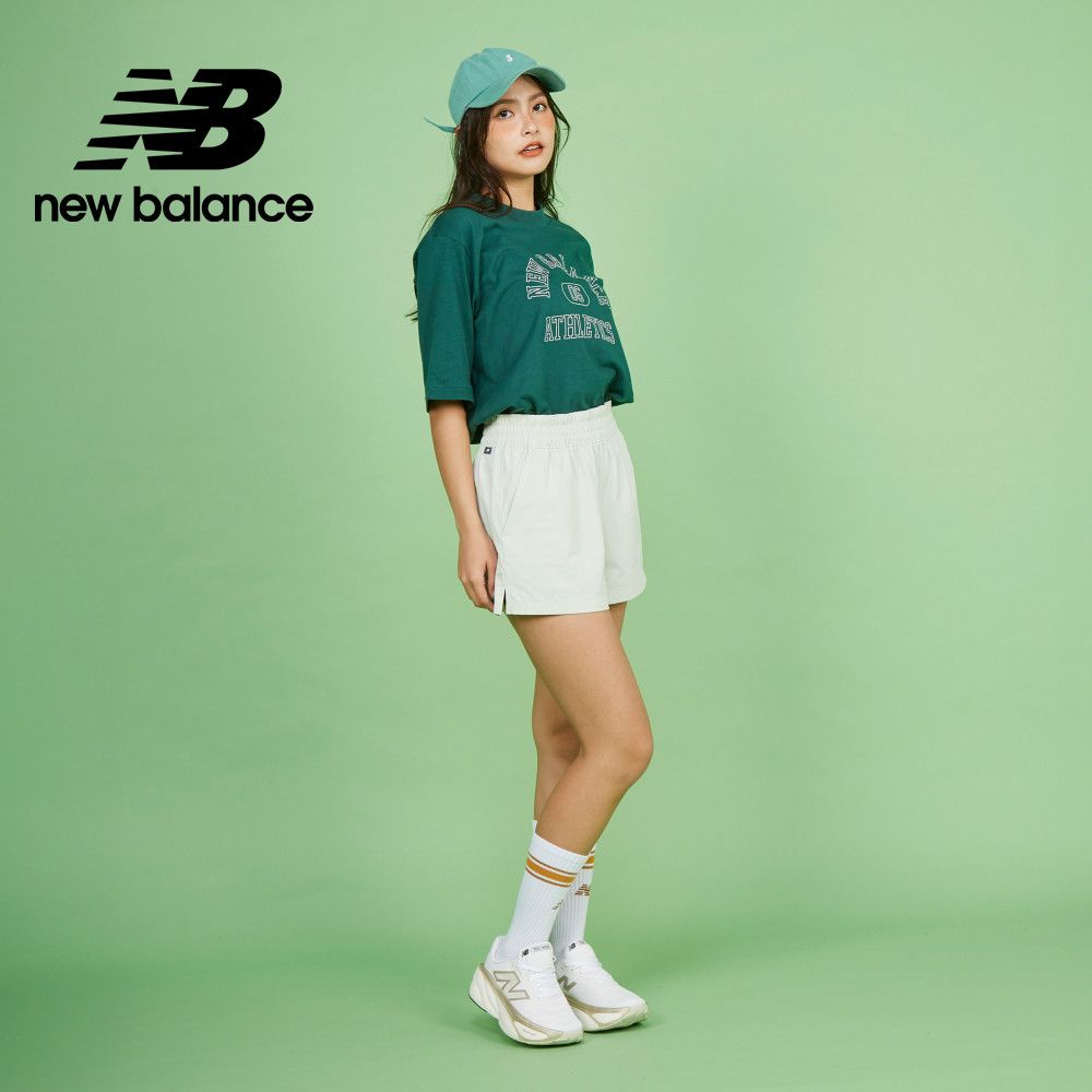 NEW BALANCE 棉質短袖上衣_女性_綠色_WT43521NWG