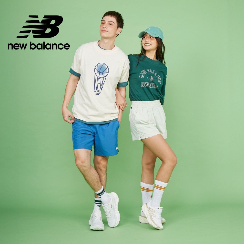 NEW BALANCE 棉質短袖上衣_女性_綠色_WT43521NWG