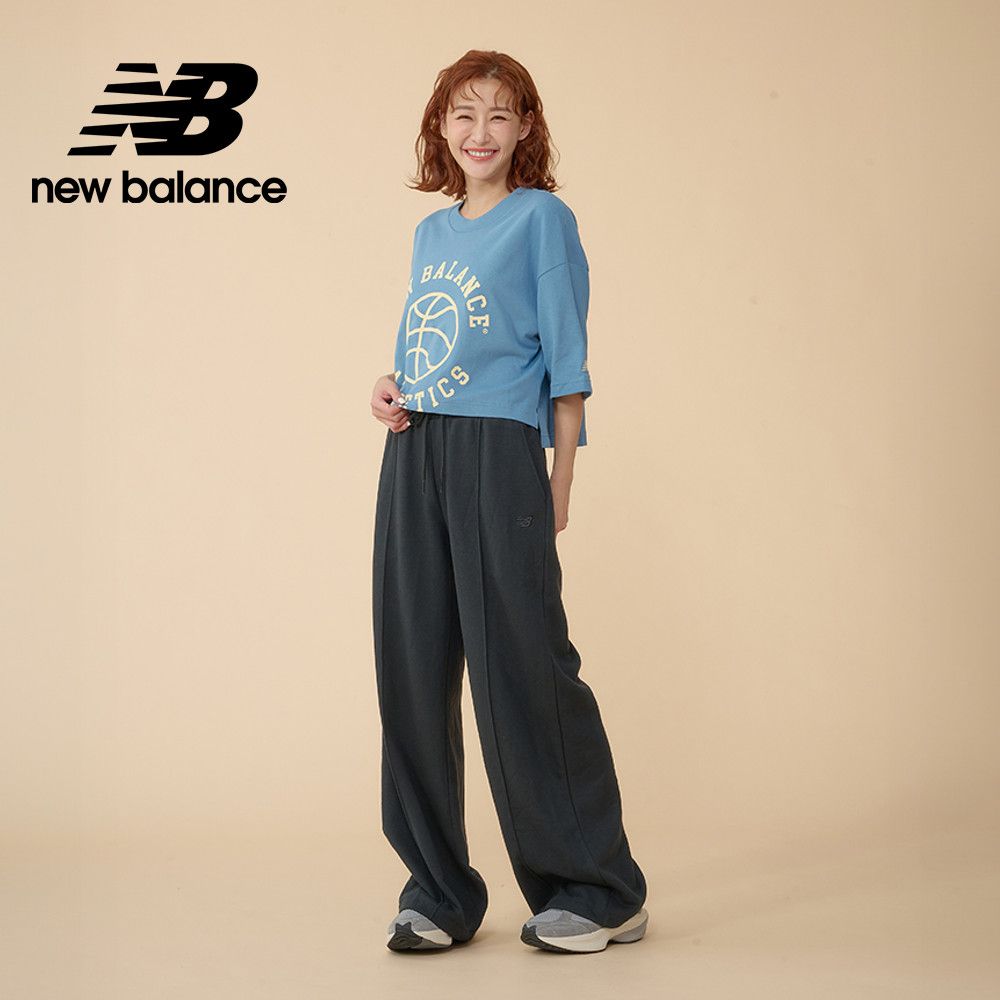 NEW BALANCE Hoops圖案短版上衣_女性_藍色_WT43549HEB