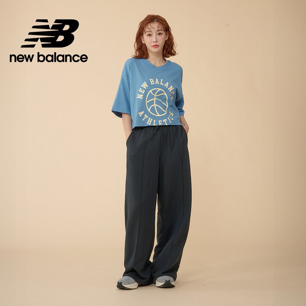 NEW BALANCE Hoops圖案短版上衣_女性_藍色_WT43549HEB