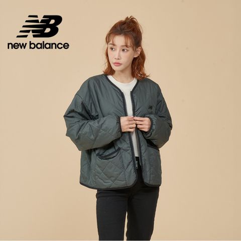 New Balance 紐巴倫 [New Balance]菱格輕薄防潑水外套_女性_墨灰色_WJ43517ACK