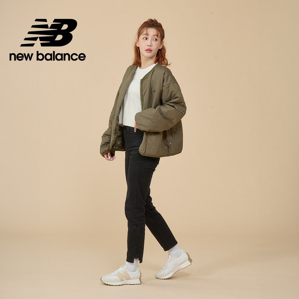 New Balance [New Balance]菱格輕薄防潑水外套_女性_軍綠色_WJ43517DMO