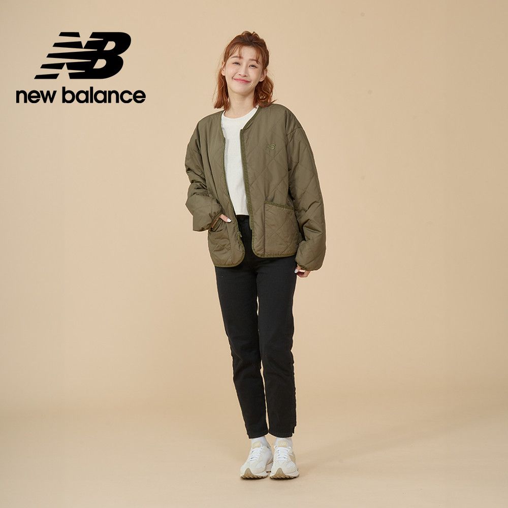 New Balance [New Balance]菱格輕薄防潑水外套_女性_軍綠色_WJ43517DMO