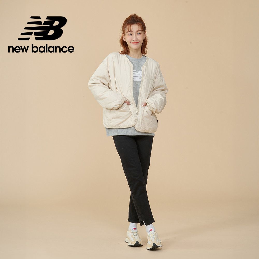 New Balance [New Balance]菱格輕薄防潑水外套_女性_杏色_WJ43517LIN