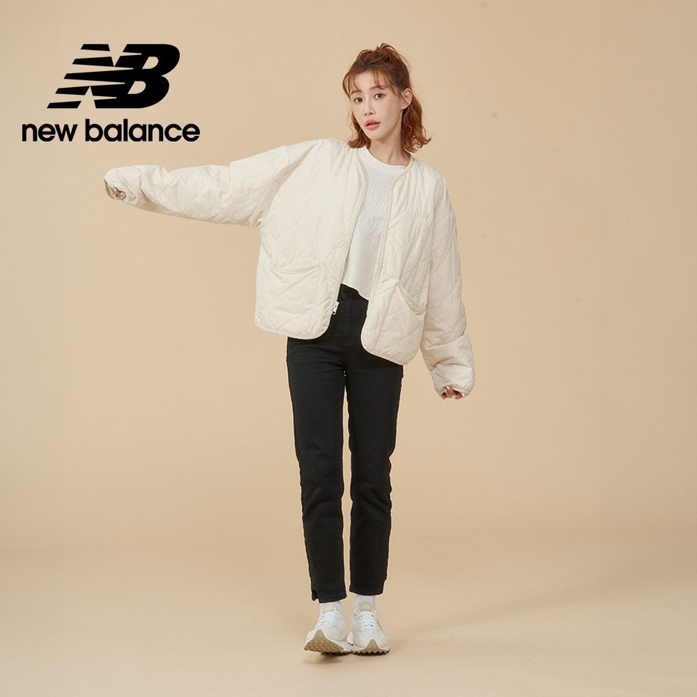 New Balance [New Balance]菱格輕薄防潑水外套_女性_杏色_WJ43517LIN