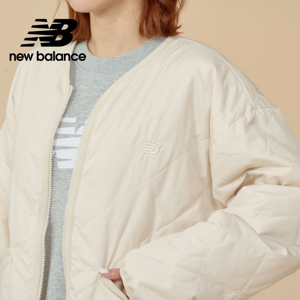 New Balance [New Balance]菱格輕薄防潑水外套_女性_杏色_WJ43517LIN