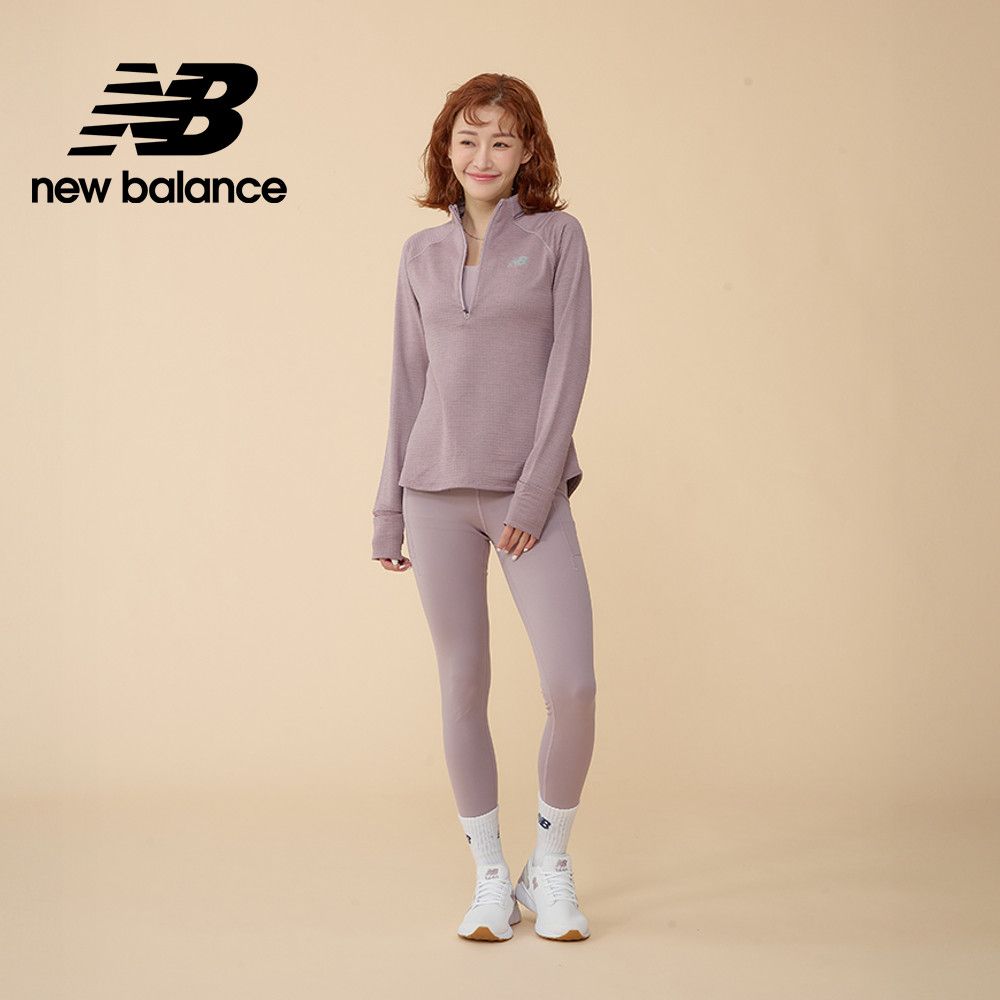 NEW BALANCE [New Balance]快乾吸排刷毛長袖上衣_女性_粉紫色_WT43200IWH