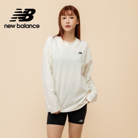 [New Balance]棉質長袖上衣_女性_米白色_WT51542SST