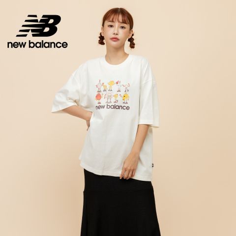[New Balance]插畫短袖上衣_女性_米白色_WT51905SST