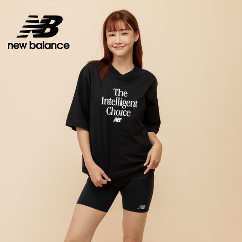 [New Balance]棉質圓領短袖上衣_女性_黑色_WT51911BK