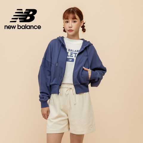 [New Balance]短版棉質連帽外套_女性_藍紫色_WJ51506DRE