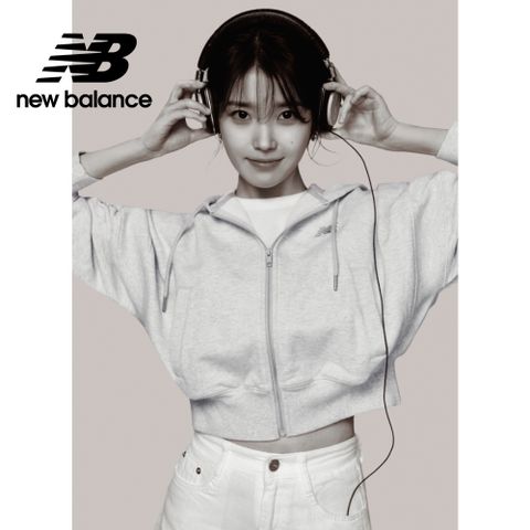 [New Balance]短版棉質連帽外套_女性_淺灰色_WJ51506AHH