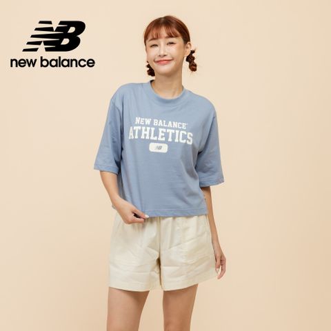 [New Balance]棉質短版上衣_女性_藍紫色_WT51530DUS