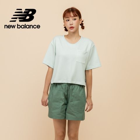 New Balance 紐巴倫 [New Balance]螺紋口袋上衣_女性_淺綠色_WT51522CY2