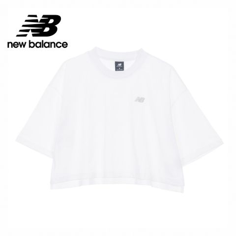 [NewBalance]棉質短版上衣_女性_白色_WT43536WT